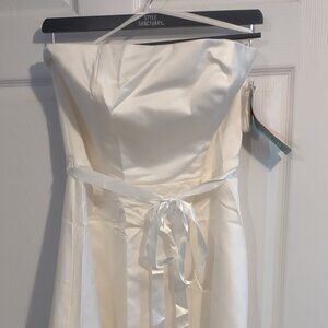 Erica Michelle Ltd. Strapless Cream Colored Cocktail Dress